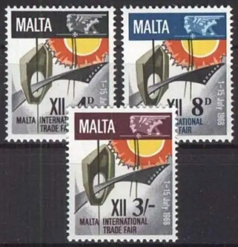 MALTA 1968 Mi-Nr. 373/75 ** MNH