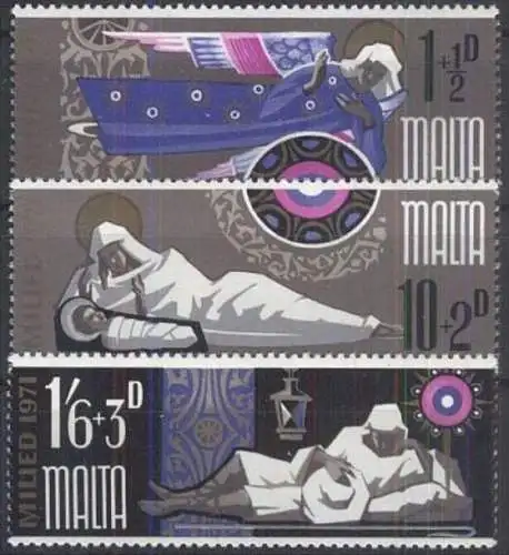 MALTA 1971 Mi-Nr. 433/35 A ** MNH