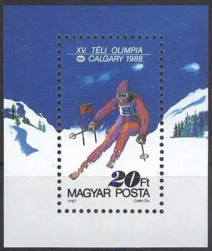 UNGARN 1988 Mi-Nr. Block 193 A ** MNH