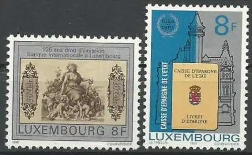 LUXEMBURG 1981 Mi-Nr. 1034 + 1035 ** MNH
