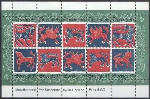 SCHWEDEN 1974 Mi-Nr. Block 6 ** MNH