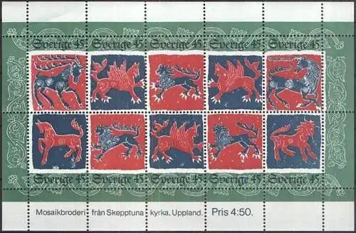 SCHWEDEN 1974 Mi-Nr. Block 6 ** MNH