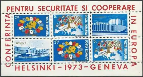 RUMÄNIEN 1973 Mi-Nr. Block 108 ** MNH