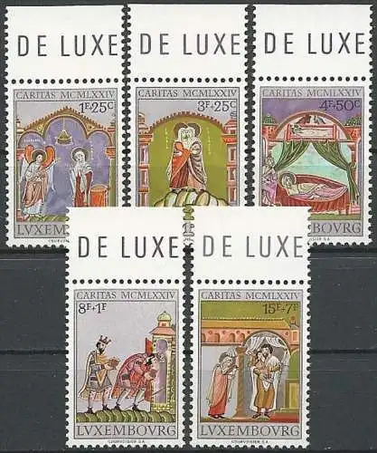 LUXEMBURG 1974 Mi-Nr. 893/97 ** MNH