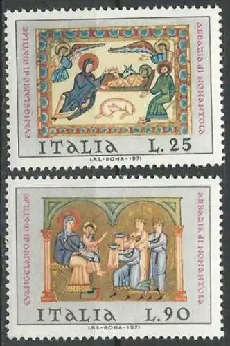 ITALIEN 1971 Mi-Nr. 1354/55 ** MNH