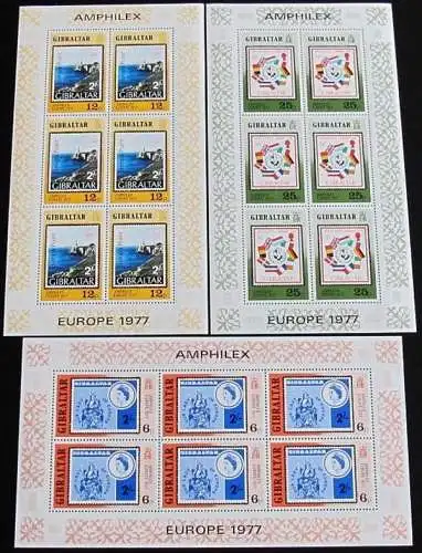 GIBRALTAR 1977 Mi-Nr. 364/66 Kleinbogen ** MNH - CEPT