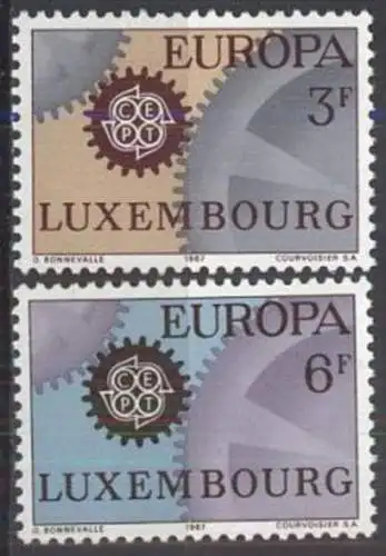 LUXEMBURG 1967 Mi-Nr. 748/49 ** MNH - CEPT