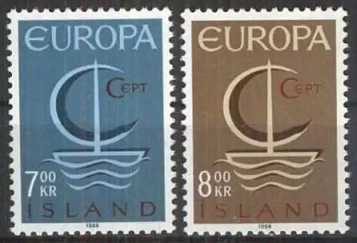 ISLAND 1966 Mi-Nr. 404/05 ** MNH - CEPT