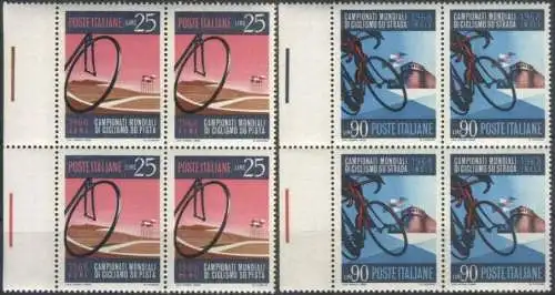 ITALIEN 1968 Mi-Nr. 1278/79 Viererblöcke ** MNH - CEPT