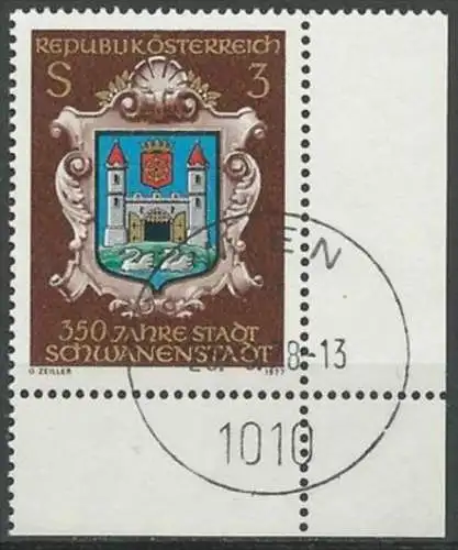 ÖSTERREICH 1977 Mi-Nr. 1552 Eckrand o used - aus Abo
