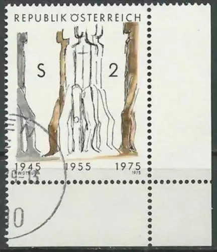 ÖSTERREICH 1975 Mi-Nr. 1485 Eckrand o used - aus Abo