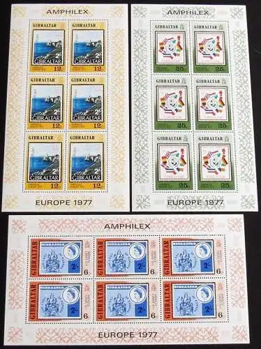 GIBRALTAR 1977 Mi-Nr. 364/66 Kleinbogen ** MNH