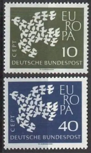 DEUTSCHLAND 1961 Mi-Nr. 367/68  ** MNH - CEPT