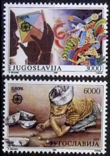 JUGOSLAWIEN 1989 Mi-Nr. 2340/41 **  MNH - CEPT