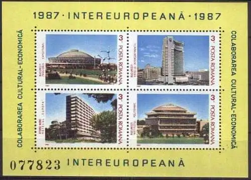 RUMÄNIEN 1987 Mi-Nr. Block 231 ** MNH