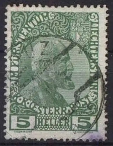 LIECHTENSTEIN 1912 Mi-Nr. 1 o used