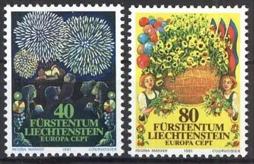 LIECHTENSTEIN 1981 Mi-Nr. 764/65 ** MNH