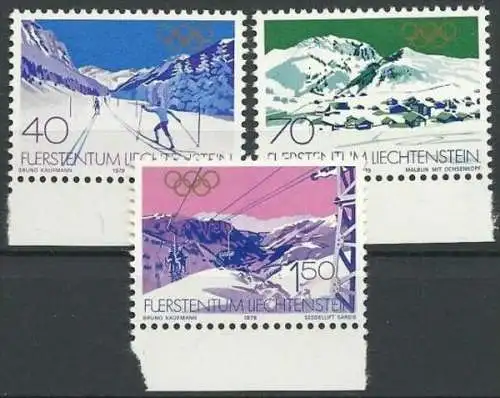 LIECHTENSTEIN 1979 Mi-Nr. 735/37 ** MNH