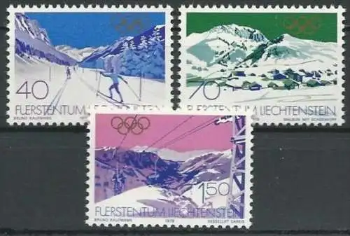 LIECHTENSTEIN 1979 Mi-Nr. 735/37 ** MNH