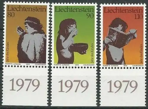 LIECHTENSTEIN 1979 Mi-Nr. 725/27 ** MNH
