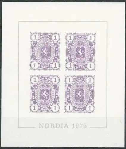 FINNLAND 1975 Mi-Nr. 19 SONDERDRUCK NORDIA 1975 ** MNH