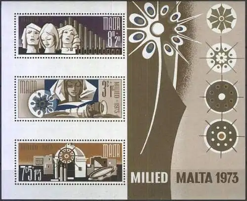 MALTA 1973 Mi-Nr. Block 3 ** MNH