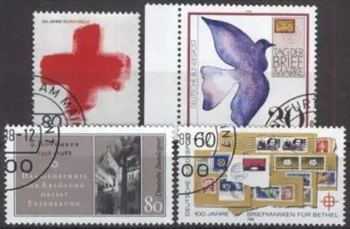 DEUTSCHLAND 1988 Mi-Nr. 1387, 1388 1389, 1395 o used - aus Abo