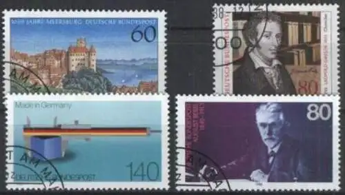 DEUTSCHLAND 1988 Mi-Nr. 1376, 1377, 1378, 1382 o used - aus Abo
