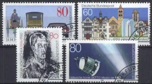 DEUTSCHLAND 1986 Mi-Nr. 1268, 1271, 1272, 1273 o used - aus Abo