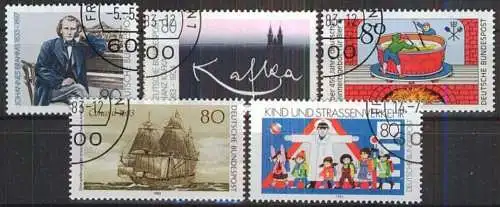 DEUTSCHLAND 1983 Mi-Nr. 1177, 1178, 1179, 1180, 1181 o used - aus Abo