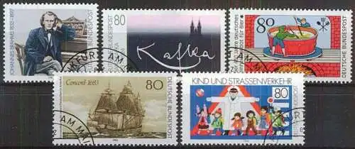 DEUTSCHLAND 1983 Mi-Nr. 1177, 1178, 1179, 1180, 1181 o used - aus Abo