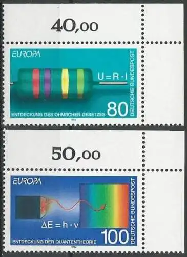 DEUTSCHLAND 1994 Mi-Nr. 1732/33 Eckrand ** MNH