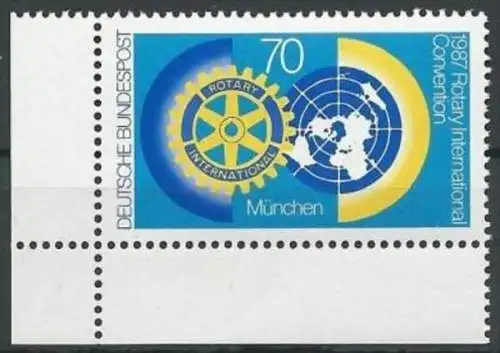 DEUTSCHLAND 1987 Mi-Nr. 1327 Eckrand ** MNH