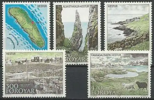 FÄRÖER 1987 Mi-Nr. 154/58 ** MNH