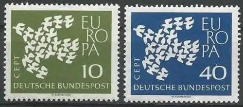 DEUTSCHLAND 1961 Mi-Nr. 367/68 ** MNH