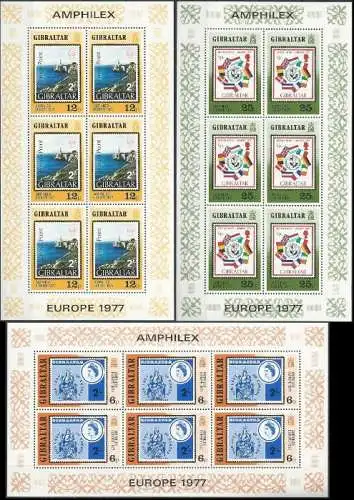 GIBRALTAR 1978 Mi-Nr. 364/66 Kleinbögen ** MNH