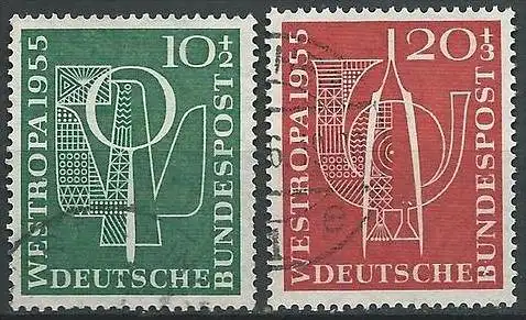 DEUTSCHLAND 1955 Mi-Nr. 217/18 o used