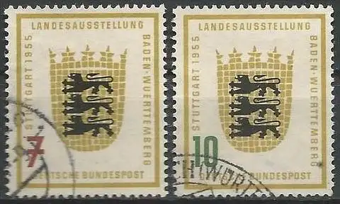 DEUTSCHLAND 1955 Mi-Nr. 212/13 o used