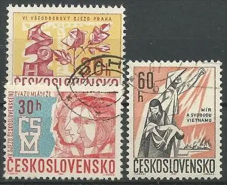 TSCHECHOSLOWAKEI 1967 Mi-Nr. 1674 1675 1676 o used