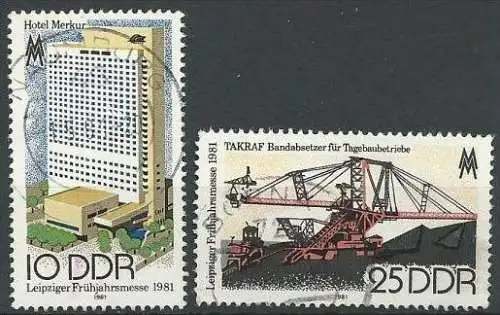 DDR 1981 Mi-Nr. 2593/94 o used