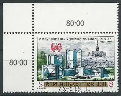 ÖSTERREICH 1989 Mi-Nr. 1966 Eckrand o used - aus Abo