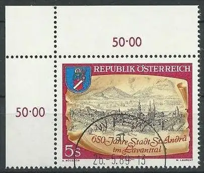 ÖSTERREICH 1989 Mi-Nr. 1960 Eckrand o used - aus Abo