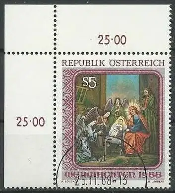 ÖSTERREICH 1988 Mi-Nr. 1943 Eckrand o used - aus Abo