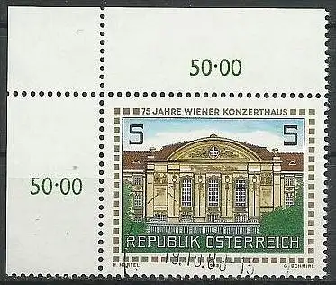 ÖSTERREICH 1988 Mi-Nr. 1937 Eckrand o used - aus Abo