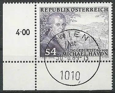 ÖSTERREICH 1987 Mi-Nr. 1900 Eckrand o used - aus Abo