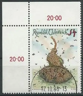 ÖSTERREICH 1986 Mi-Nr. 1865 Eckrand o used - aus Abo