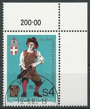 ÖSTERREICH 1986 Mi-Nr. 1861 Eckrand o used - aus Abo