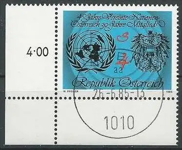 ÖSTERREICH 1985 Mi-Nr. 1817 Eckrand o used - aus Abo