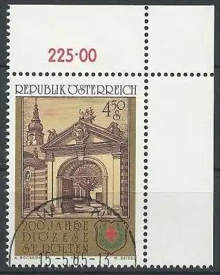 ÖSTERREICH 1985 Mi-Nr. 1814 Eckrand o used - aus Abo