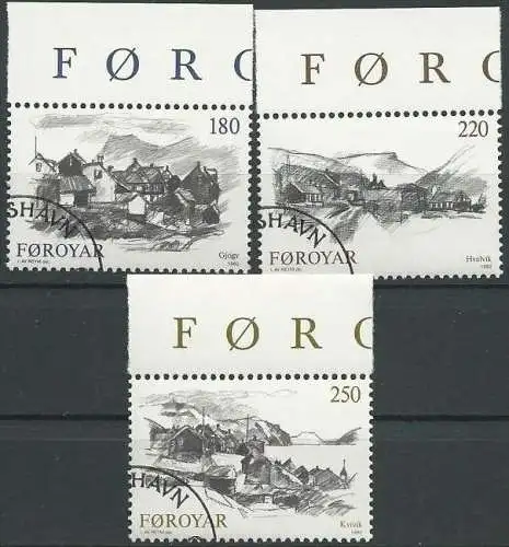 FÄRÖER 1982 Mi-Nr. 72/74 o used - aus Abo